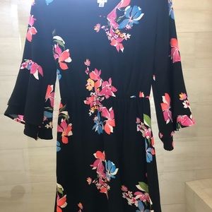 Black floral dress
